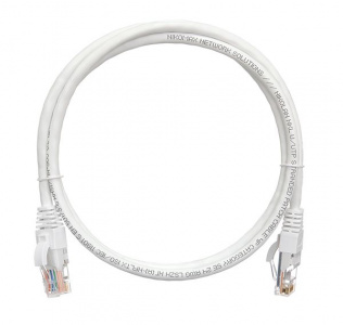 Патч-корд U/UTP 4 пары, Кат.5е (Класс D), 100МГц, 2хRJ45/8P8C, T568B, 24AWG (7х0,205мм), PVC нг(А), белый, 1,5м NMC-PC4UD55B-015-WT