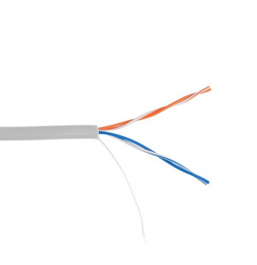 Кабель UTP cat.5 2х2х0,5 (305м.) внутренний  NETLAN (EC-UU002-5-PVC-GY)