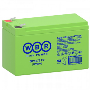Аккумуляторная батарея 12 В, 7.2 Ач. (WBR) GP1272 F2 (12V28W)