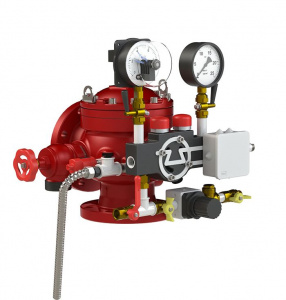 Узел управления дренчерный УУ-Д100/1,6 (Э24, Г0,07)-ВФ.О4, ДУ 100, с комбинированным приводом