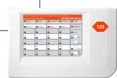 ВС-ВЕКТОР-АР120 КП Прибор приёмно-контрольный охранно-пожарный радиоканальный