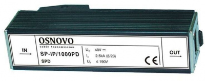 SP-IP/1000PD Устройство грозозащиты цепей Ethernet OSNOVO