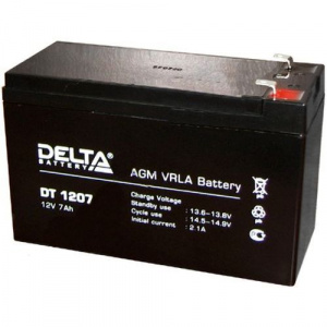 Аккумуляторная батарея 12 В, 7 Ач. (Delta) DT 1207