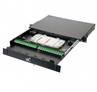 47D-24-S2-2L-24-11BL Коммутационная панель оптическая серии 47D-24, 19" 1U выдвижная, корпус на 24 адаптера Eurolan