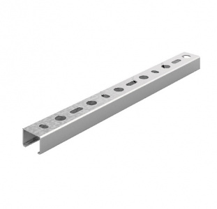 Профиль перфорированный С-образный 30х20х3000, толщ. 1,5 мм, Сендзимир цинк (ППС2- 30х20х3000-1,5-СЦ)