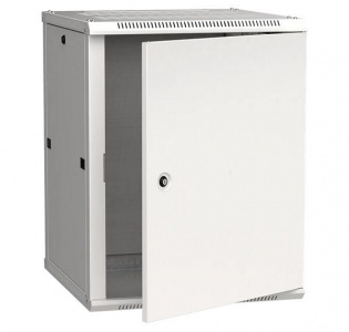 Шкаф настенный 12U (600х600 мм), дверь металл, RAL7035 (LWR3-12U66-MF  ITK )