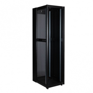 Шкаф напольный 19", 42U 600х800, перед. дв. перф., задн. стен. перф., чер.  Datarex DR-721511