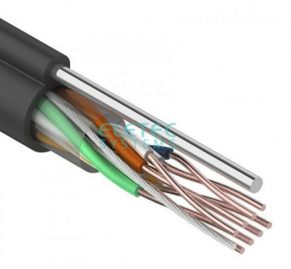 Кабель UTP 5E Eletec 4x2xAWG24, наружный с тросом, 305 м, медь