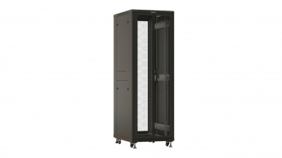 TTBR-4288-DD-RAL9004 Шкаф напольный 19-дюймовый, 42U, 2055x800х800 мм, цвет черный Hyperline
