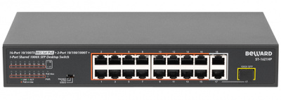 ST-1621HP Коммутатор неуправляемый 16-портовый PoE   Beward