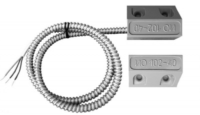 ИО 102-40 Б3М (3) Извещатель охранный магнитоконтный металлический, накладной, НЗ/НР (кабель в металлорукаве)